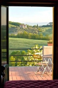 BB Toscana | Borgo Toscano | San Gimignano | Dreibettzimmer Terrasse