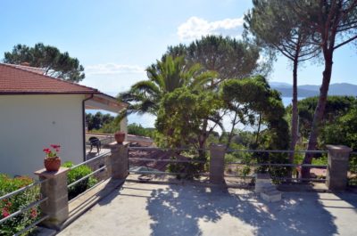 Cielo | Terrassensicht vom Parkbereich | Ferienwohnung Elba am Meer